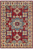 Southwestern Kazak Jerlene Red/Beige Wool Rug - 2'9'' x 4'2''