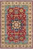 Rustic Kazak Idella Red/Beige Wool Rug - 5'10'' x 8'9''