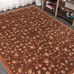 handmade Transitional Kafkaz Brown Rust Hand Knotted RECTANGLE 100% WOOL area rug 10X14