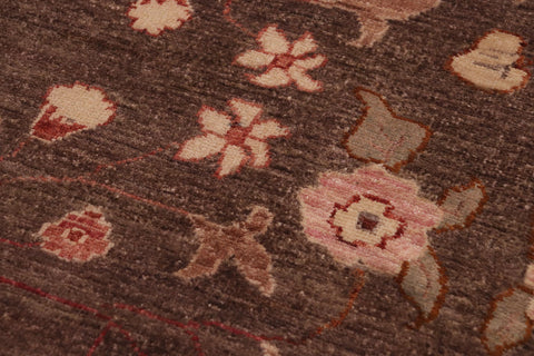 handmade Modern Kafkaz Brown Rust Hand Knotted RECTANGLE 100% WOOL area rug 10' x 14'