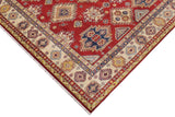 handmade Geometric Kazak Red Beige Hand Knotted RECTANGLE 100% WOOL area rug 9' x 12'