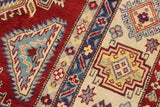 handmade Geometric Kazak Red Beige Hand Knotted RECTANGLE 100% WOOL area rug 9' x 12'
