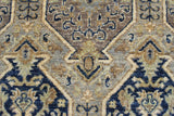 handmade Transitional Kafkaz Blue Beige Hand Knotted RECTANGLE 100% WOOL area rug 3 x 6