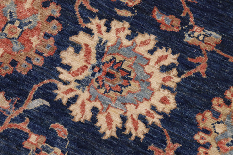 handmade Traditional Kafkaz Blue Rust Hand Knotted RECTANGLE 100% WOOL area rug 8x10