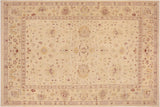 Shabby Chic Ziegler Silvia Beige/Gold Hand-Knotted Wool Rug - 9'10'' x 14'9''