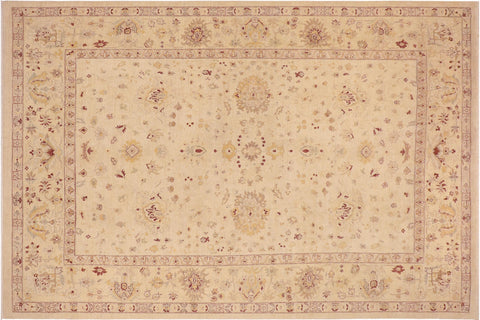 handmade Traditional Kafkaz Beige Gold Hand Knotted RECTANGLE 100% WOOL area rug 10x15