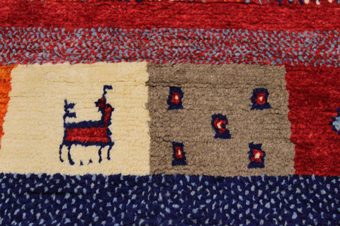 handmade Geometric Moroccan Rust Blue Hand Knotted RECTANGLE 100% WOOL area rug 9' x 12'