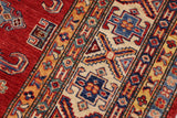 handmade Geometric Super Kazak Red Beige Hand Knotted RECTANGLE 100% WOOL area rug 8 x 10