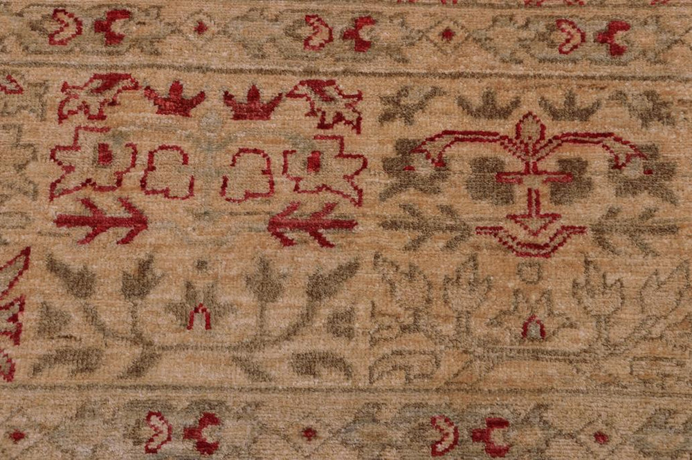 handmade Modern Kafkaz Brown Beige Hand Knotted RECTANGLE 100% WOOL area rug 10X14