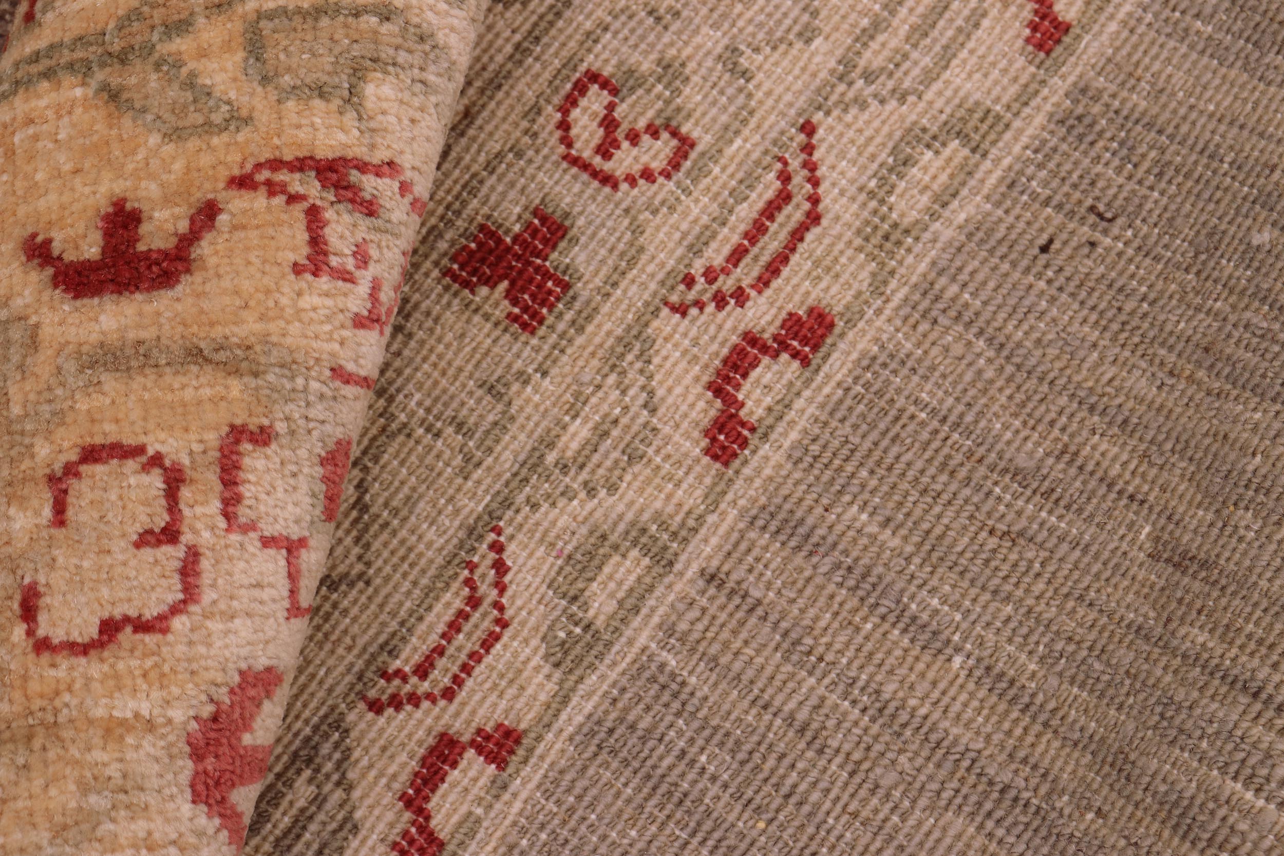 handmade Modern Kafkaz Brown Beige Hand Knotted RECTANGLE 100% WOOL area rug 10' x 14'