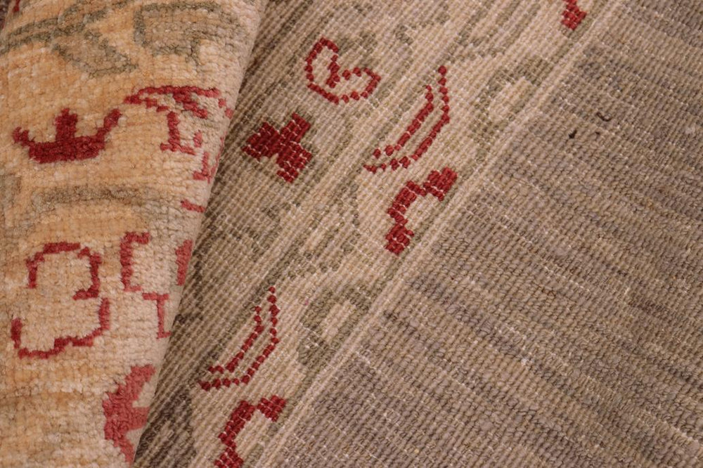 handmade Modern Kafkaz Brown Beige Hand Knotted RECTANGLE 100% WOOL area rug 10X14