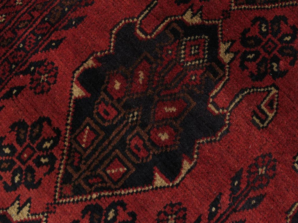 handmade Tribal Biljik Khal Mohammadi Red Black Hand Knotted RECTANGLE 100% WOOL area rug 3x5