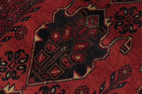 handmade Tribal Biljik Khal Mohammadi Red Black Hand Knotted RECTANGLE 100% WOOL area rug 3x5