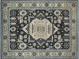 handmade Geometric Mamluk Black Beige Hand Knotted RECTANGLE 100% WOOL area rug 9x12