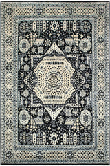 handmade Geometric Mamluk Black Beige Hand Knotted RECTANGLE 100% WOOL area rug 9 x 12