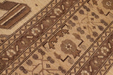 handmade Traditional Kafkaz Beige Tan Hand Knotted RECTANGLE 100% WOOL area rug 10 x 14