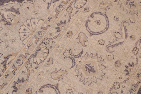 handmade Transitional Kafkaz Purple Gray Hand Knotted RECTANGLE WOOL&SILK area rug 10' x 14'