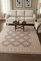 Bohemian Ziegler Bao Purple/Gray Wool&Silk Rug - 9'11''X14'2''