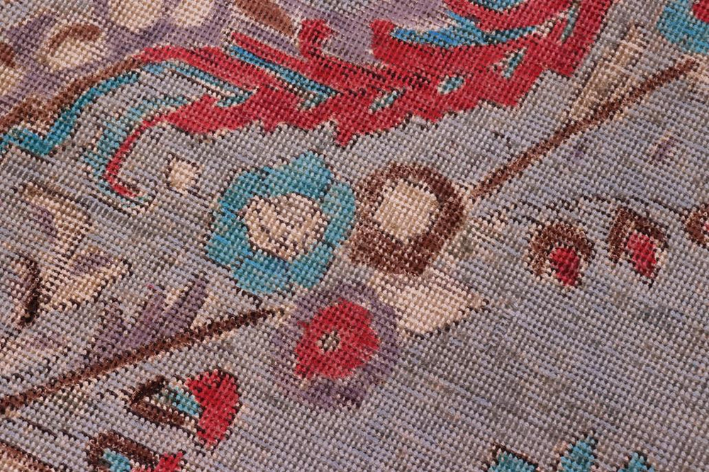 handmade Vintage Hand Painte Blue Purple Hand Knotted RECTANGLE 100% WOOL area rug 6X9
