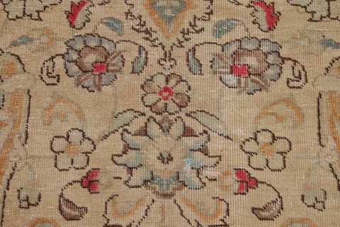 handmade Vintage Hand Painte Beige Red Hand Knotted RECTANGLE 100% WOOL area rug 9X11