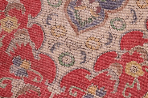 handmade Vintage Hand Painte Blue Red Hand Knotted RECTANGLE 100% WOOL area rug 8X11