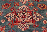 handmade Geometric Super Kazak Green Beige Hand Knotted RECTANGLE 100% WOOL area rug 8 x 10