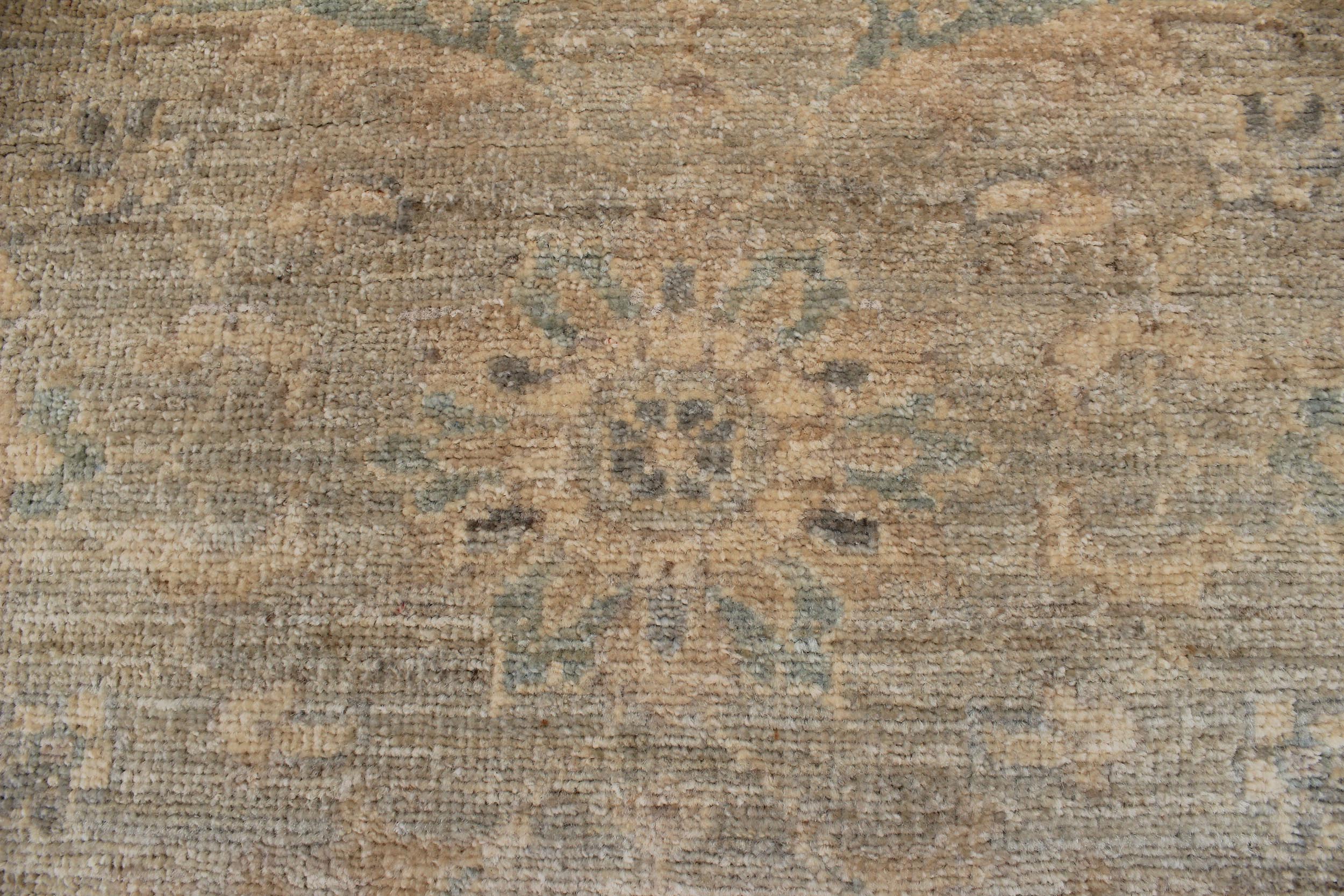 handmade Traditional Kafkaz Grey Beige Hand Knotted RUNNER 100% WOOL area rug 3' x 10'