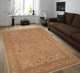 handmade Traditional Kafkaz Tan Brown Hand Knotted RECTANGLE 100% WOOL area rug 10 x 14