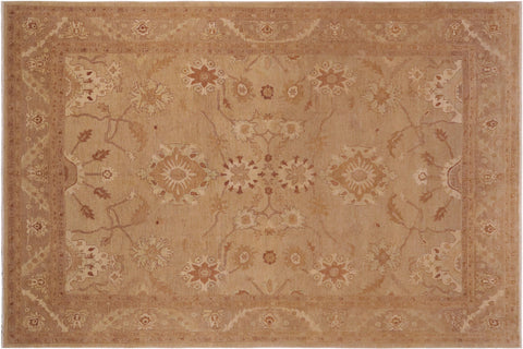 handmade Traditional Kafkaz Tan Brown Hand Knotted RECTANGLE 100% WOOL area rug 10x14