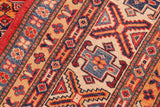 handmade Geometric Super Kazak Red Beige Hand Knotted RECTANGLE 100% WOOL area rug 8 x 10