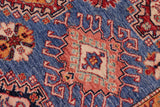 handmade Geometric Super Kazak Blue Beige Hand Knotted RECTANGLE 100% WOOL area rug 9 x 12