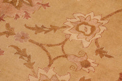 handmade Traditional Kafkaz Gold Brown Hand Knotted RECTANGLE 100% WOOL area rug 10X14