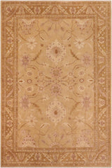 handmade Traditional Kafkaz Gold Brown Hand Knotted RECTANGLE 100% WOOL area rug 10X14