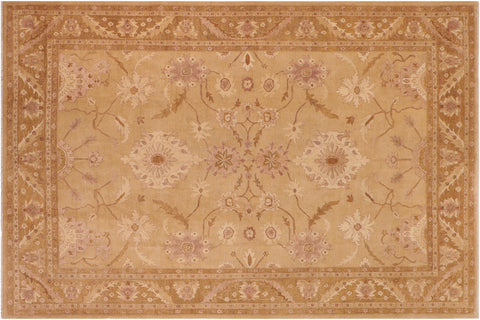 handmade Traditional Kafkaz Gold Brown Hand Knotted RECTANGLE 100% WOOL area rug 10x14