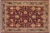Oriental Ziegler Sophie Red/Blue Hand-Knotted Wool Rug - 10'2'' x 13'10''