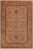 handmade Traditional Kafkaz Gray Brown Hand Knotted RECTANGLE 100% WOOL area rug 10 x 14