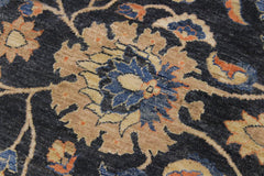 handmade Traditional Kafkaz Charcoal Tan Hand Knotted RECTANGLE 100% WOOL area rug 9X12