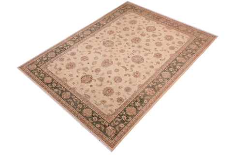 handmade Traditional Kafkaz Beige Green Hand Knotted RECTANGLE 100% WOOL area rug 10x14