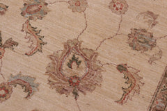 handmade Traditional Kafkaz Beige Green Hand Knotted RECTANGLE 100% WOOL area rug 10X14