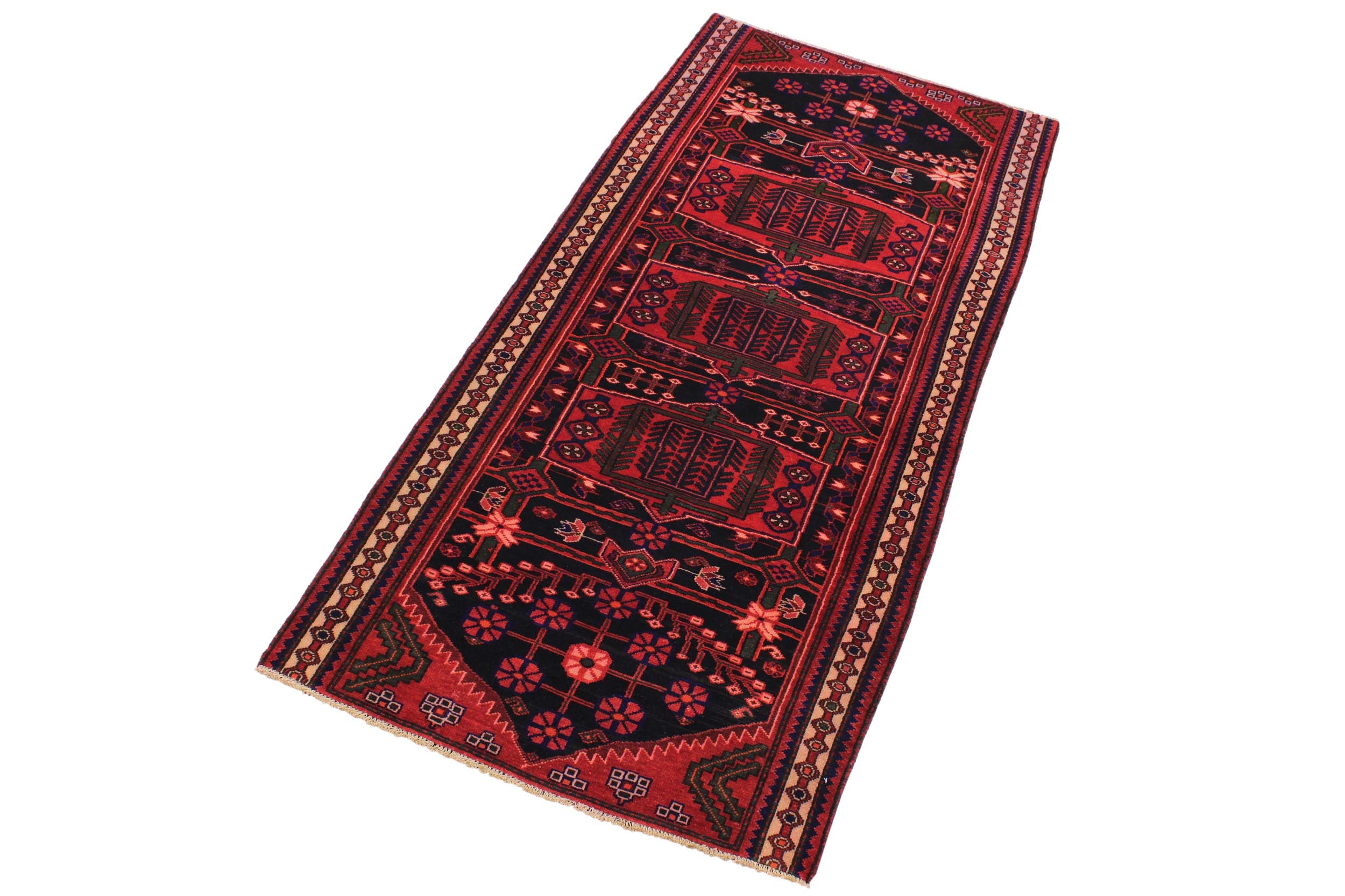 handmade Heritage, Antique,  Heritage, Antique,  Red Tan Hand Knotted RUNNER 100% WOOL area rug 4x8