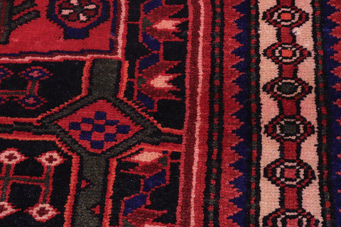 handmade Traditional Vintage Red Tan Hand Knotted RUNNER 100% WOOL area rug 4 x 8