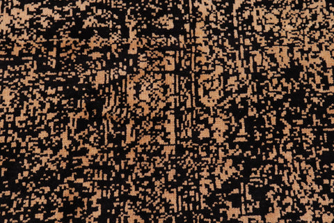 handmade Modern Modern Black Beige Hand Knotted RECTANGLE 100% WOOL area rug 9' x 12'