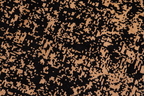 handmade Modern Modern Black Beige Hand Knotted RECTANGLE 100% WOOL area rug 9' x 12'