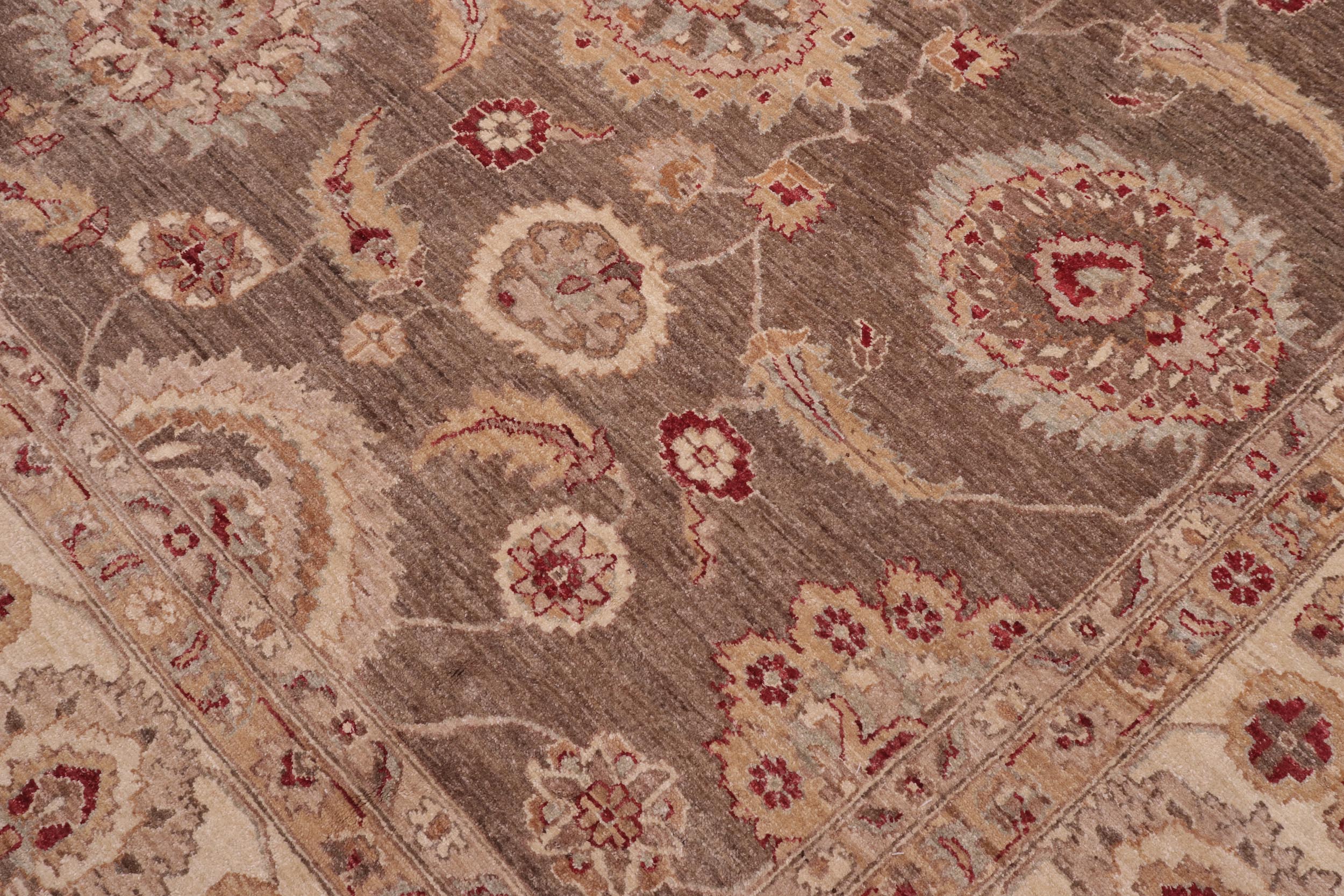 handmade Traditional Kafkaz Lt. Green Ivory Hand Knotted RECTANGLE 100% WOOL area rug 10x14