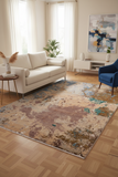 Contemporary Ziegler Williams Blue/Beige Wool&Silk Rug - 7'10''X10'0''