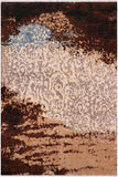 handmade Modern Modern Brown Blue Hand Knotted RECTANGLE WOOL&SILK area rug 8 x 10