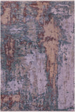 handmade Modern Modern Blue Brown Hand Knotted RECTANGLE WOOL&SILK area rug 8 x 10