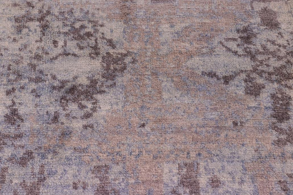 handmade Modern Kafkaz Blue Gray Hand Knotted RECTANGLE BAMBOO SILK area rug 8X10