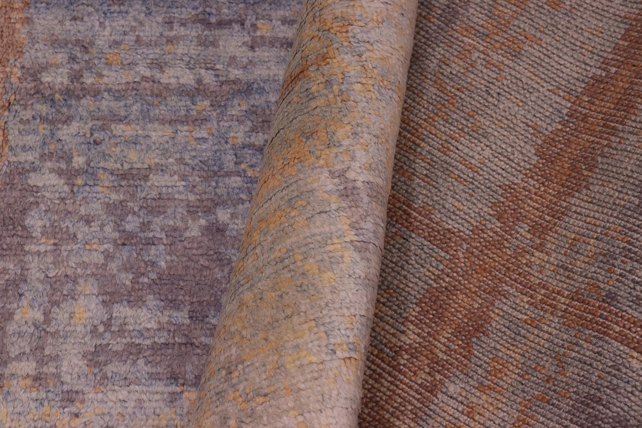 handmade Modern Kafkaz Blue Gray Hand Knotted RECTANGLE BAMBOO SILK area rug 8' x 10'