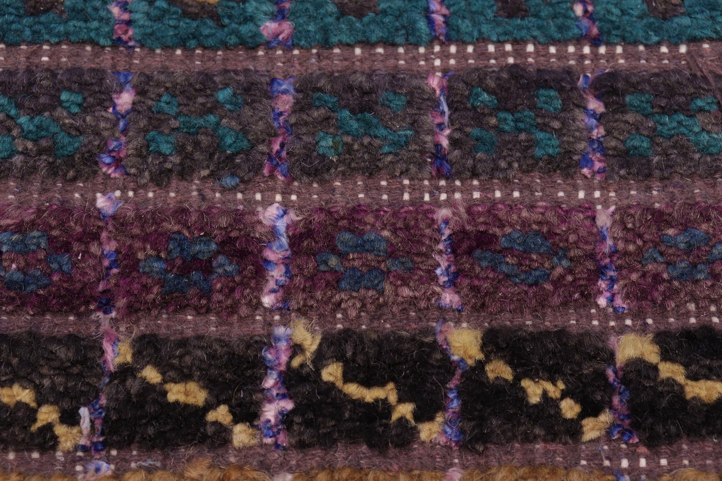 handmade Geometric Berjusta Purple Blue Hand Knotted RECTANGLE WOOL&SILK area rug 9' x 12'